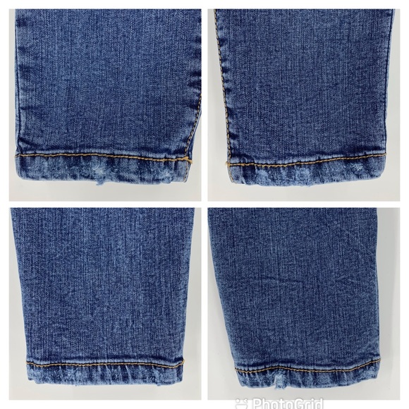 Suko Jeans Faded Blue High Rise Tapered Leg Distressed Ankle Jeans, 12 - Picture 8 of 16